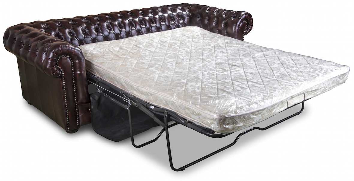 Chesterfield Gallery Sofa Bed, Chesterfield Style Leather Sofa Bed