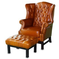 Chesterfield Wing Back Chair-Ascot