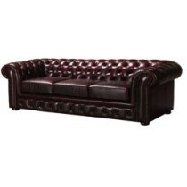 Winchester 3 seater chesterfield sofa in oxblood leatehr