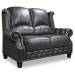 Earl Chesterfield Lounge in Black Leather