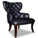 Elvis modern leather wing chair