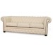 Essex 3 seater in white leather