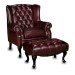 Paris Leather Wing Chair in Oxblood leather