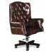 Presidents office chair in Washed off burgandy leather